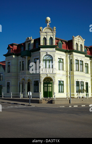 Storico edificio di Hohenzollern (1906), Swakopmund, Namibia, Africa Foto Stock