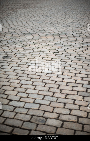 Le strade in ciottoli di Bruxelles in Belgio. Foto Stock