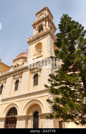 Agios Minas cattedrale, Agios Ekaterinis Square, Heraklion, Creta, Grecia Foto Stock