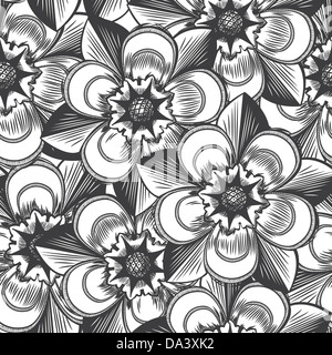 Vintage floral seamless pattern in stile vittoriano Foto Stock