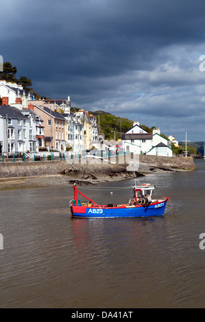 Il pittoresco lungomare a Aberdovey (o) Aberdyfi Gwynedd, Wales, Regno Unito prese a fine giornata Foto Stock