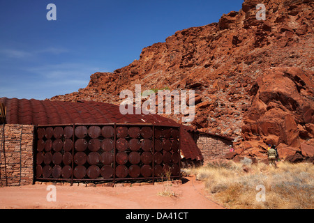 Centro Visita di Twyfelfontein Sito Patrimonio Mondiale dell'UNESCO, Damaraland, Namibia, Africa Foto Stock