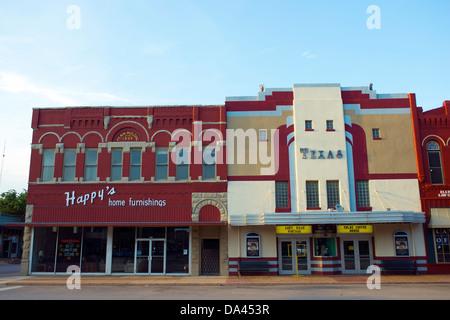 Texas Movie Theater in stile Art Deco Foto Stock