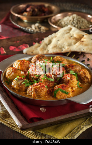 Malai kofta. Il Paneer gnocchi in una crema di pomodoro salsa India del Nord il cibo Foto Stock