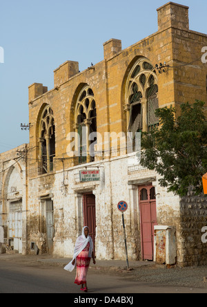 Architettura ottomana edificio, Massaua, in Eritrea Foto Stock