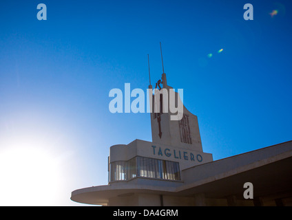 Fiat Tagliero Garage e stazione di servizio, Asmara Eritrea Foto Stock