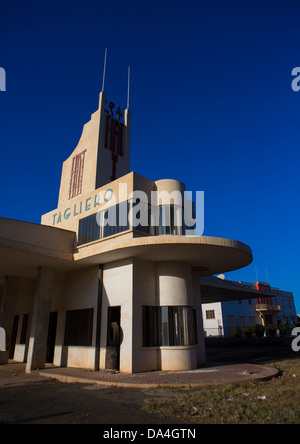 Fiat Tagliero Garage e stazione di servizio, Asmara Eritrea Foto Stock