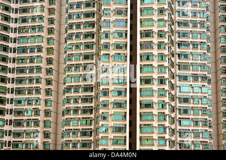 Dettaglio di un edificio di appartamenti. Foto Stock