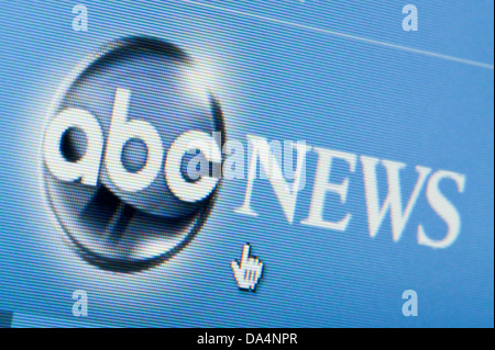 Close up di ABC News Il logo come visto sul suo sito web. (Solo uso editoriale: -print, TV, e-book e Redazione sito web). Foto Stock