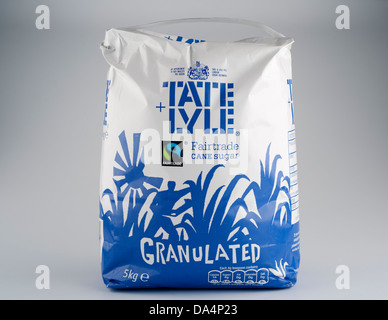 Cinque chilo borsa di Fairtrade Tate and Lyle zucchero granulato 5 KG A 5 KG Foto Stock