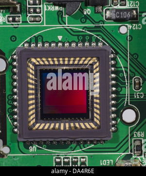 Macro shot del sensore CMOS utilizzati nelle fotocamere digitali Foto Stock