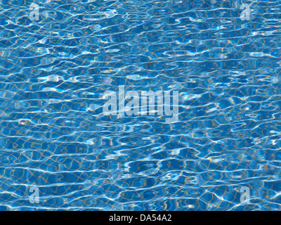 Piscina acqua increspature pattern fotografato nella regione dell'Algarve, PORTOGALLO Foto Stock