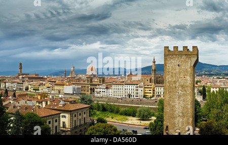 Torre San Niccolo, Firenze, Italia, Europa, Toscana, Toscana, torre rook, paese, città, Foto Stock