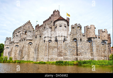 Castello di Gravensteen a Gand Belgio Foto Stock