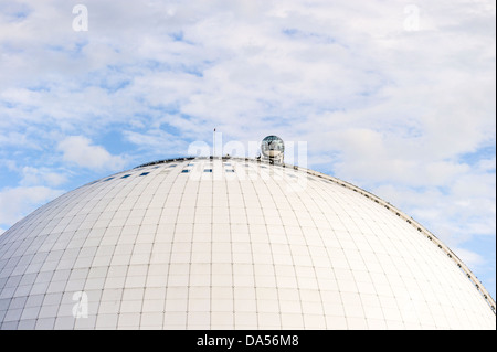 Uno dei due cialde della vista del cielo la funicolare alla Ericsson Globe, Stoccolma, Svezia Foto Stock