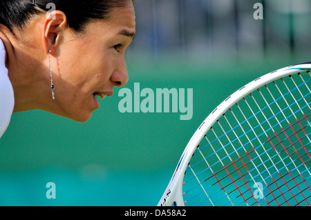 Kimiko Date-Krumm (Giappone) a Wimbledon 2013 Foto Stock