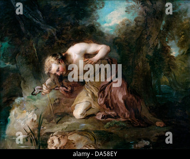 Narcissus 1728 François Le Moyne 1688-1733 Francia - Francese Foto Stock