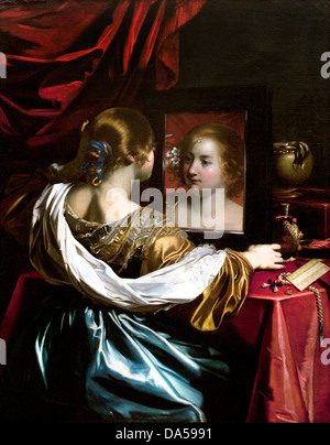 La giovane donna al suo wc 1626 Nicolas Regnier 1590-1667 Francia - Francese Foto Stock