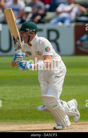 Worcester, Regno Unito. 4 luglio 2013. Australia Michael Clarke durante il giorno tre del pre ceneri warm up gioco tra Australia e Worcestershire in Strada Nuova Terra sulla luglio 04, 2013 a Worcester, Inghilterra. (Foto di Mitchell Gunn/ESPA/Alamy Live News) Foto Stock