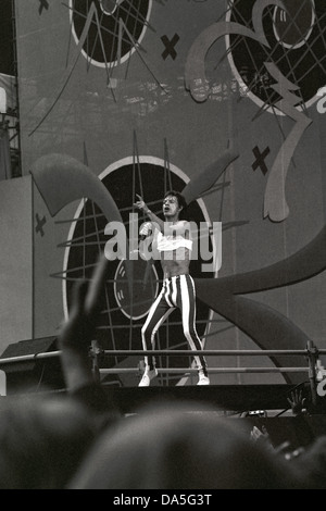 Mick Jagger, Rolling Stones, Wembley Stadium, 1982 Foto Stock
