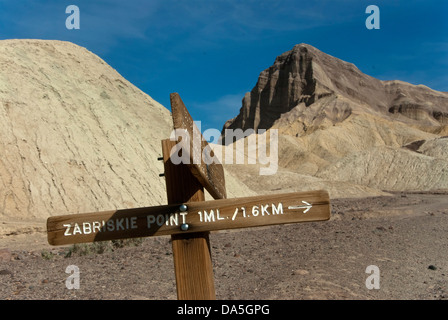 Vista, Zabriskie Point, Death Valley, nazionale, Park, California, rocce, paesaggio, STATI UNITI D'AMERICA, Stati Uniti, America, Foto Stock