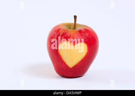 1, agraria, Apple, dettaglio Frutta, salute, cuore, sfondo, pomes, amore, close-up, frutta, qualità, riflessione, Svizzera, re Foto Stock