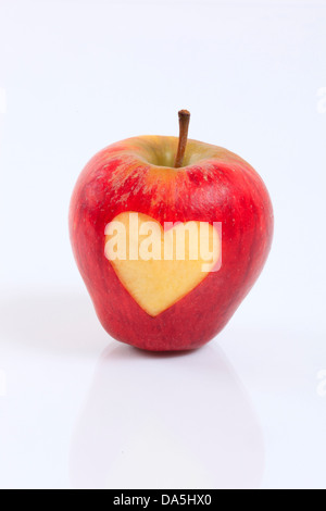 1, agraria, Apple, dettaglio Frutta, salute, cuore, sfondo, pomes, amore, close-up, frutta, qualità, riflessione, Svizzera, re Foto Stock