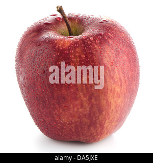 Apple rosso isolato su sfondo bianco. Foto Stock