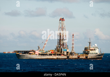 Sc Lancer acqua profonda nave di perforazione offshore, Rio de Janeiro, campi bacino, Brasile, lavorando per Petrobras. Foto Stock