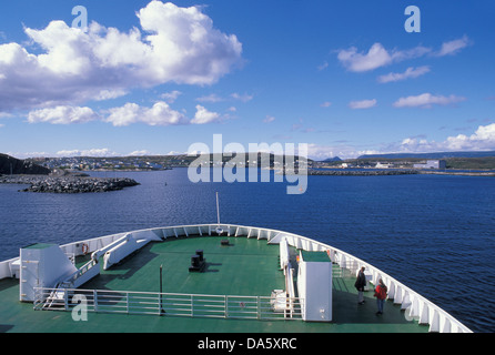 Ferry boat, Port aux Basques, Terranova, Canada, mare Foto Stock