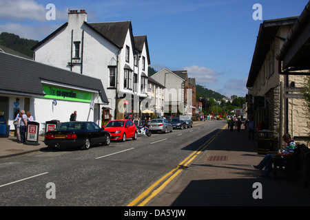 Strada principale Aberfoyle Trossachs Scozia Scotland Foto Stock