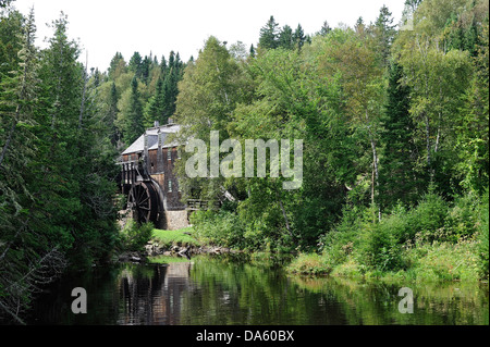 Storia viva, Villaggio, re Landing, Fredericton, New Brunswick, Canada, mill, foresta Foto Stock