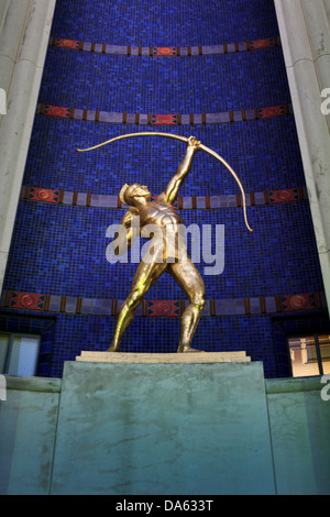 Dallas, Fair Park, Hall di stato, Tejas guerriero, Texas, arte, statua, guerriero Foto Stock