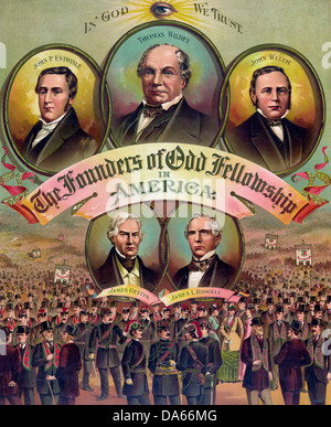 I fondatori di dispari Fellowship in America - Poster, circa 1891 Foto Stock