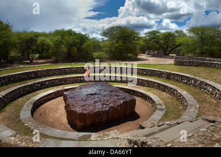 Hoba Meteorite (più grande del mondo), vicino a Grootfontein, Regione di Otjozondjupa, Namibia, Africa Foto Stock