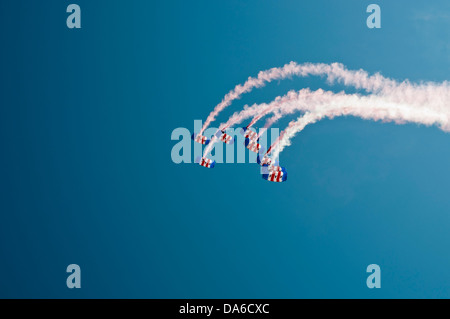 Llandudno Air show RAF Falchi paracadute team display Foto Stock