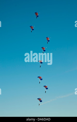 Llandudno Air show RAF Falchi paracadute team display Foto Stock