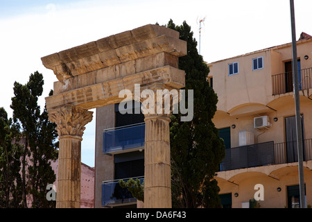 Roman Forum coloniale in Tarragona Catalogna Spagna Foto Stock