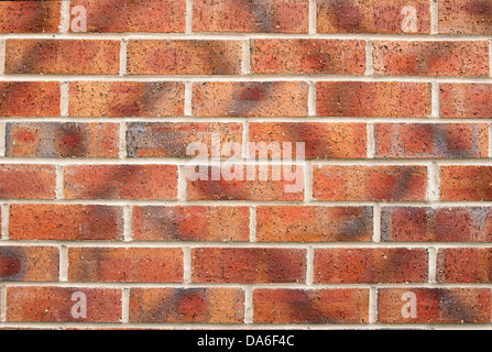 Texture di sfondo di mattoni rossi e di mortaio Foto Stock