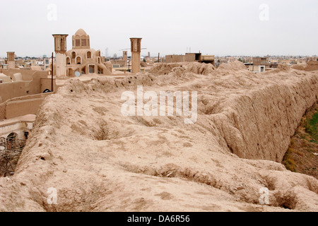 Mura della città vecchia a Kashan, Iran centrale Foto Stock