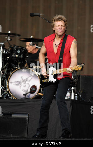 Hyde Park, London, Regno Unito. 5 Luglio, 2013. Bon Jovi gioca Barclaycard presenta British Summer Time Hyde Park a Hyde Park il 05/07/2013 a Hyde Park, Londra. Persone nella foto: Jon Bon Jovi. Foto di Julie Edwards/alamy Live News Foto Stock