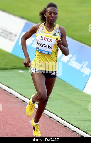 Losanna, Svizzera. 04 Luglio, 2013. IAAF Diamond League Atletica leggera incontro. 1500m donne Abeba Aregawi SWE Credito: Azione Sport Plus/Alamy Live News Foto Stock