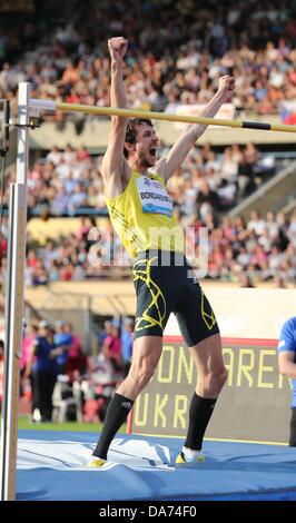 Losanna, Svizzera. 04 Luglio, 2013. IAAF Diamond League Atletica leggera incontro. Bohdan Bondarenko Ucraina salto in alto uomini Credito: Azione Sport Plus/Alamy Live News Foto Stock