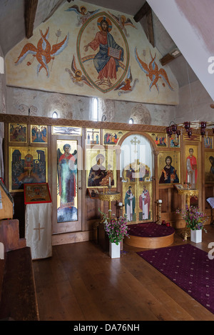 La Chiesa greco-ortodossa dei santi padri di Nicea, il primo Consiglio Oecumenical & San Giovanni Battista, Sutton, Shrewsbury Foto Stock