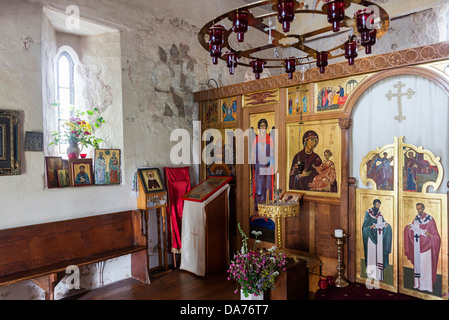 La Chiesa greco-ortodossa dei santi padri di Nicea, il primo Consiglio Oecumenical & San Giovanni Battista, Sutton, Shrewsbury Foto Stock