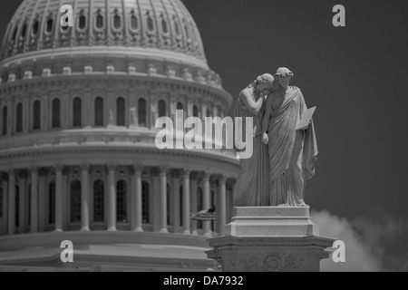 Statua di dolore e la storia del monumento di pace presso il Campidoglio US motivi - Washington DC, Stati Uniti d'America Foto Stock