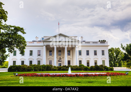 Il White House Building di Washington DC al mattino Foto Stock