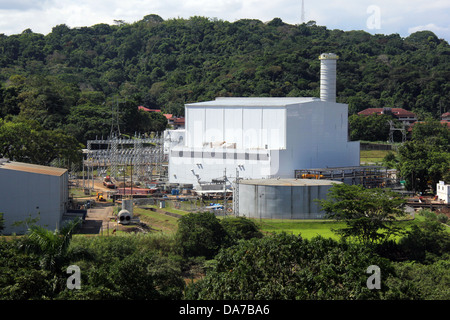 Panama Canal Authority azionato power plant a Miraflores. Foto Stock