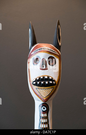 Arte aborigena da Nawurapu Wunungmurra presso la Galleria di Arte Moderna o GoMA sul Southbank Brisbane Queensland Australia Foto Stock