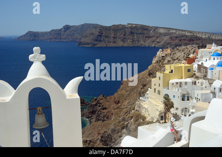 Oia a Santorini Grecia Foto Stock